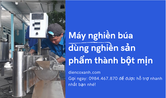 Máy nghiền búa dùng nghiền sản phẩm thành bột mịn